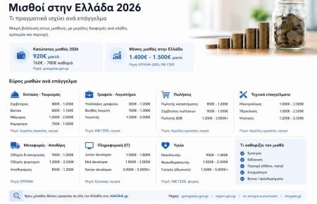 Μισθοί Ελλάδα 2026